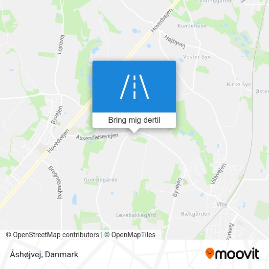 Åshøjvej kort