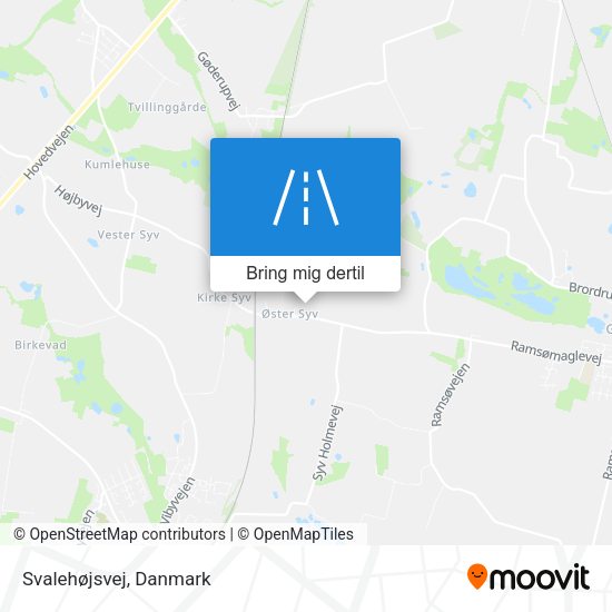 Svalehøjsvej kort