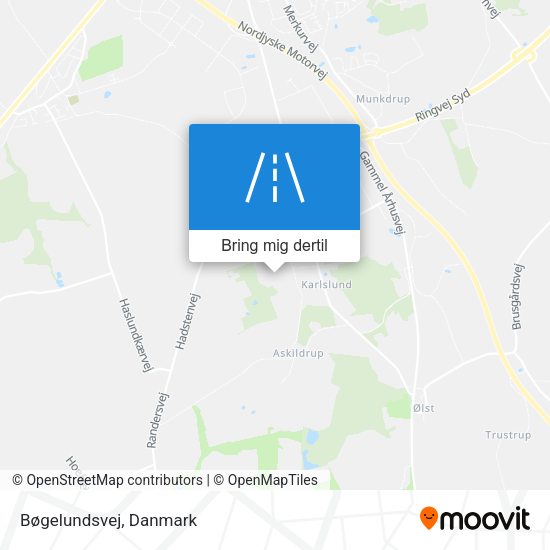 Bøgelundsvej kort