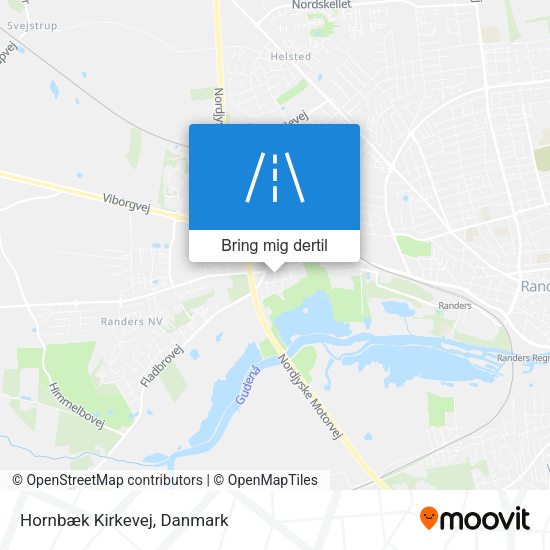 Hornbæk Kirkevej kort