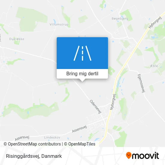 Risinggårdsvej kort