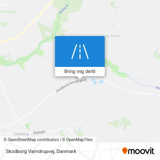 Skodborg Vamdrupvej kort