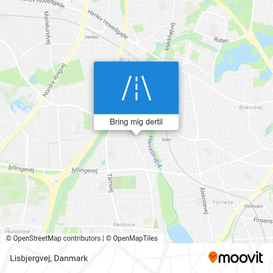 Lisbjergvej kort