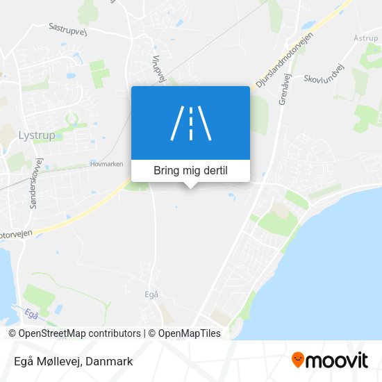 Egå Møllevej kort