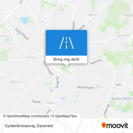 Gyldenkronesvej kort