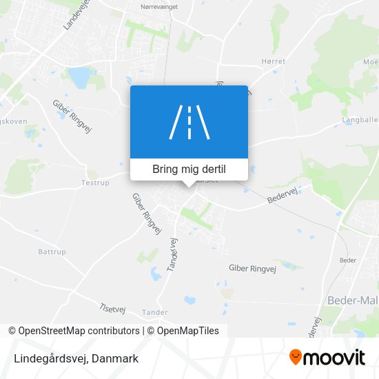 Lindegårdsvej kort