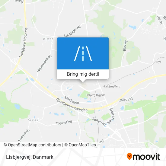 Lisbjergvej kort