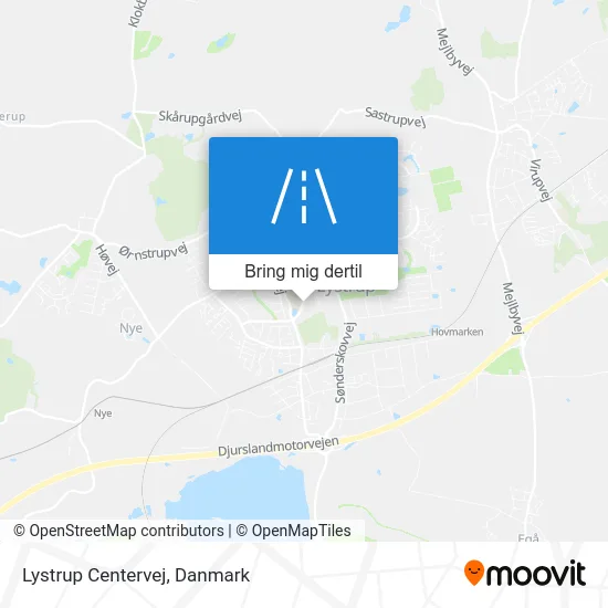 Lystrup Centervej kort