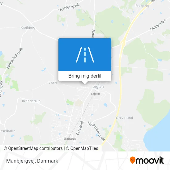 Manbjergvej kort