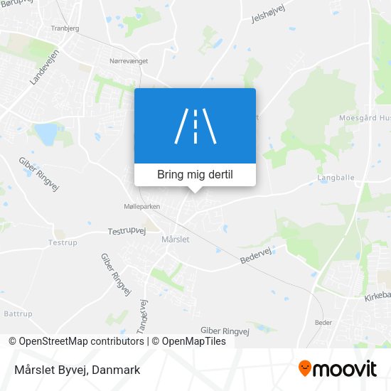 Mårslet Byvej kort