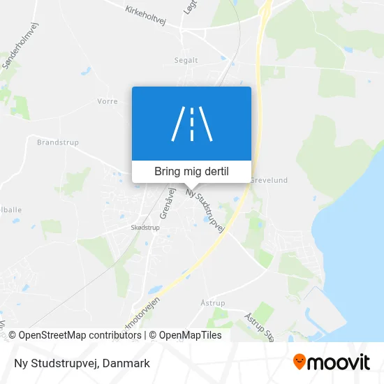 Ny Studstrupvej kort