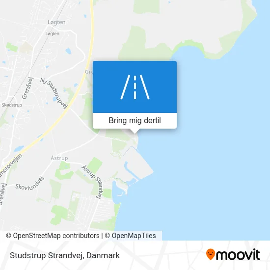 Studstrup Strandvej kort