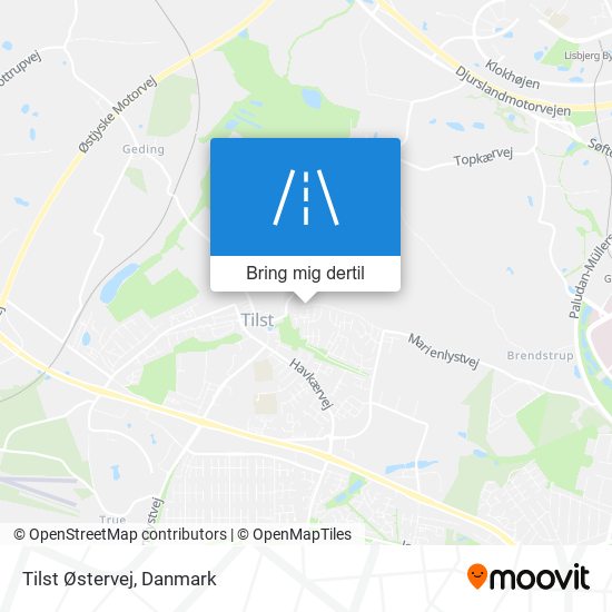 Tilst Østervej kort