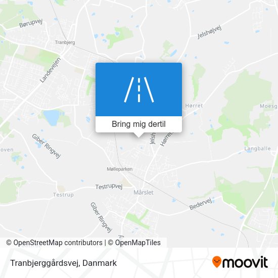 Tranbjerggårdsvej kort