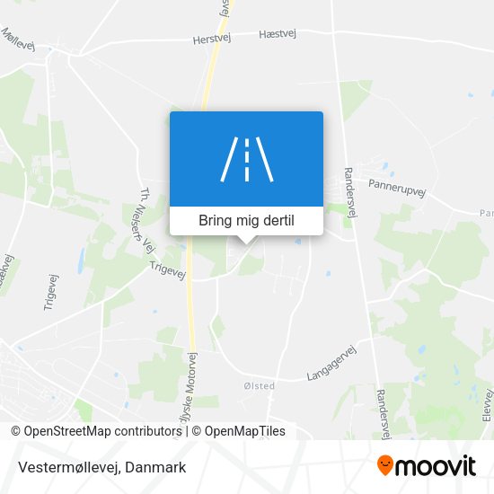 Vestermøllevej kort