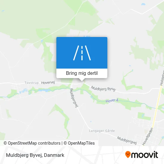 Muldbjerg Byvej kort