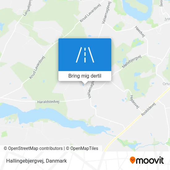 Hallingebjergvej kort