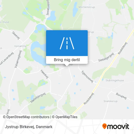 Jystrup Birkevej kort