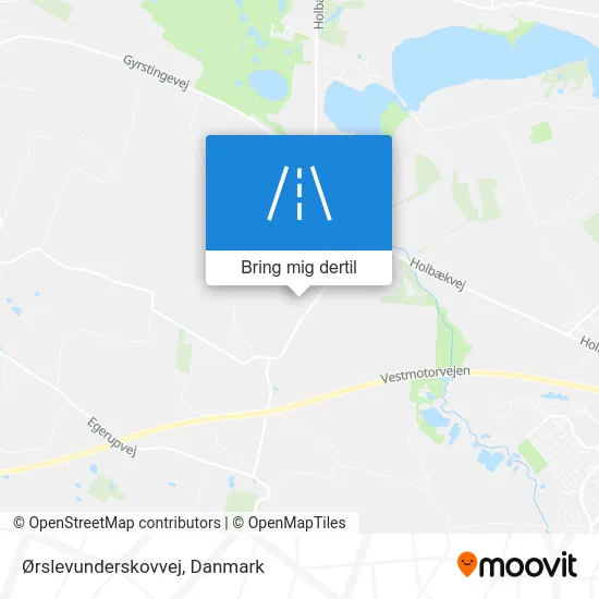 Ørslevunderskovvej kort