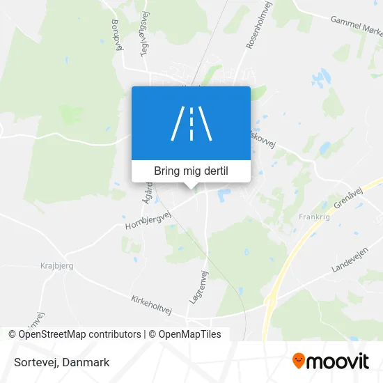 Sortevej kort