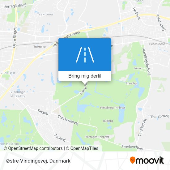 Østre Vindingevej kort