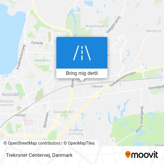 Trekroner Centervej kort