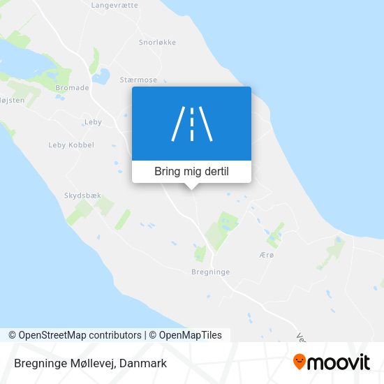 Bregninge Møllevej kort