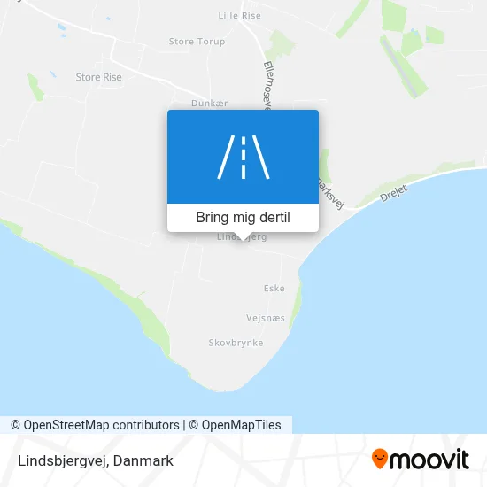 Lindsbjergvej kort