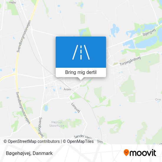 Bøgehøjvej kort