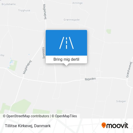 Tillitse Kirkevej kort