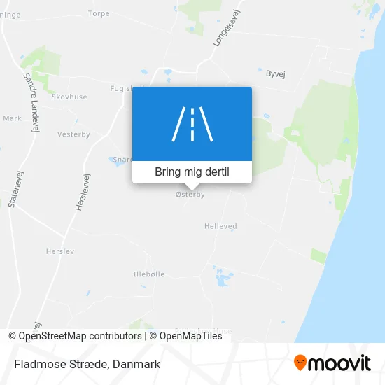 Fladmose Stræde kort