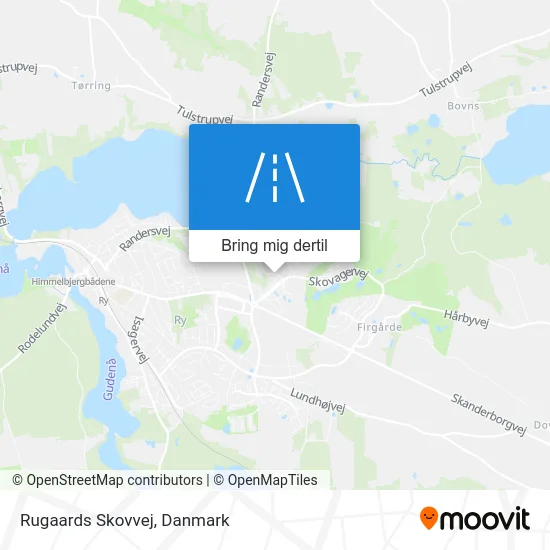 Rugaards Skovvej kort