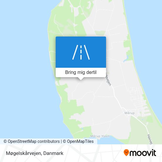 Møgelskårvejen kort
