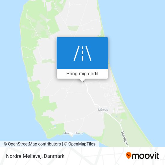Nordre Møllevej kort