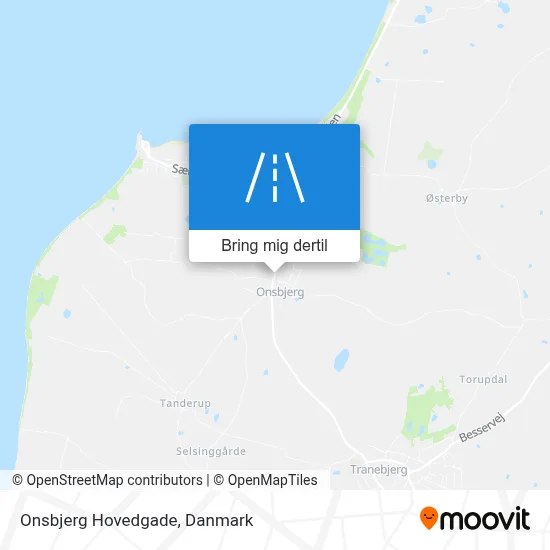 Onsbjerg Hovedgade kort
