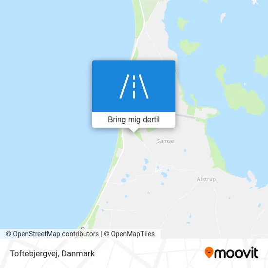 Toftebjergvej kort