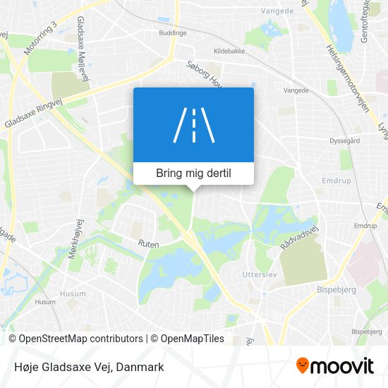 Høje Gladsaxe Vej kort