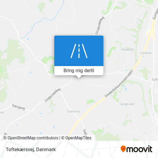 Toftekærsvej kort