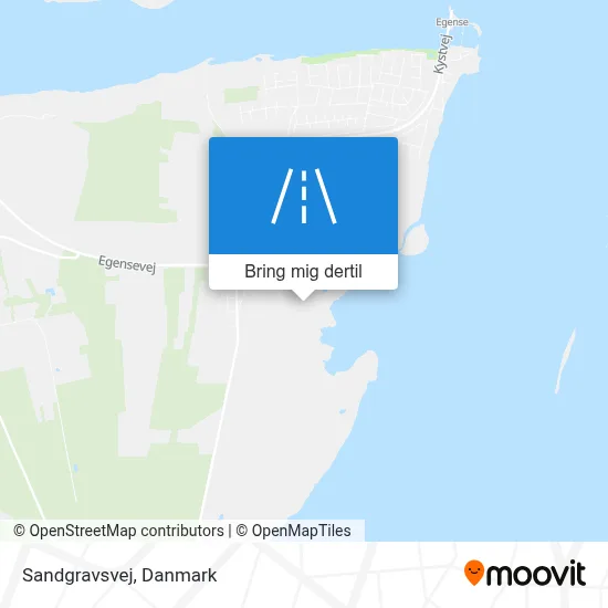 Sandgravsvej kort