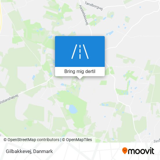 Gilbakkevej kort