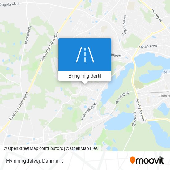 Hvinningdalvej kort