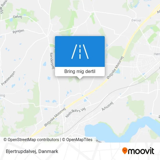 Bjertrupdalvej kort