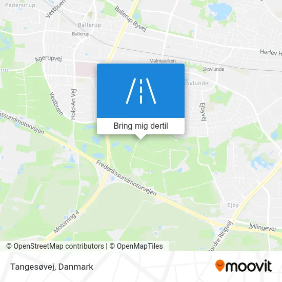 Tangesøvej kort