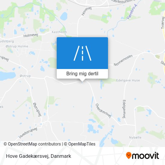 Hove Gadekærsvej kort