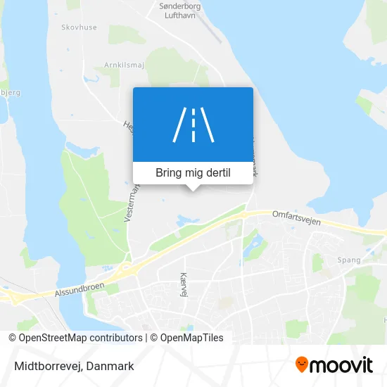 Midtborrevej kort