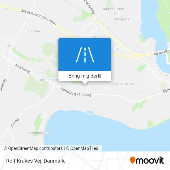 Rolf Krakes Vej kort