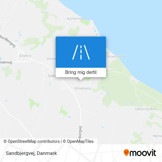 Sandbjergvej kort