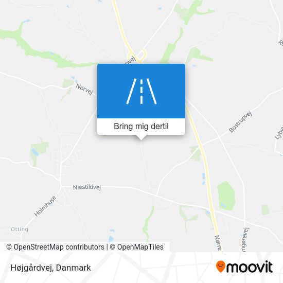 Højgårdvej kort