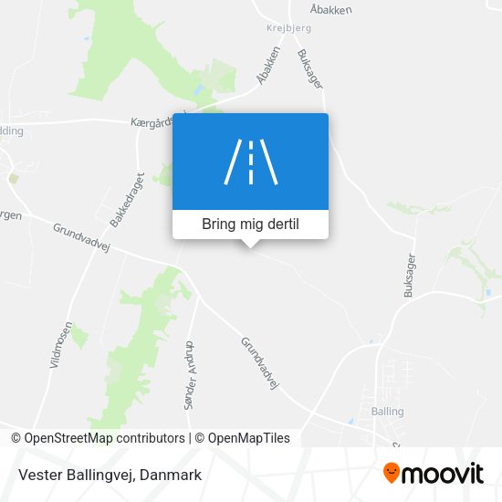 Vester Ballingvej kort