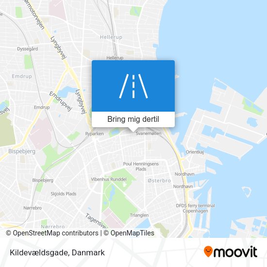 Kildevældsgade kort
